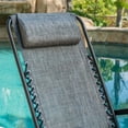 thumbnail image 4 of BELLEZE Bungee Suspension Zero Gravity Chair Folding Rocking Chair One Head Pillow Outdoor House Dark Grey, 4 of 7