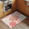 thumbnail image 2 of Coastal Ocean Coral Front Door Rugs 2x3 ft Red Pink Theme Pattern Small Rug for Entryway Non Slip Washable Bathroom Door Mat Absorbent Floor Mat for Indoor Entrance, 2 of 9