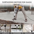 thumbnail image 4 of Danolapsi 2000W Jack Hammer,Heavy Duty Corded Electric Demolition Jack,1-1/8"Concrete Breaker,30LBS,14 Amps Hammer Drill with Carrying Case Gloves Goggle,Flat Chisel,Bullhorn Chisel and Removal Tools, 4 of 8