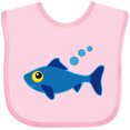 thumbnail image 3 of Inktastic Fishing Blue Fish Boys or Girls Baby Bib, 3 of 4