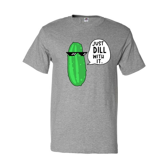 Inktastic Just Dill with It Chill Dill Pickle in Sunglasses T-Shirt