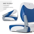 thumbnail image 6 of NORTHCAPTAIN Deluxe Low Back Folding Boat Seat,Stainless Steel Screws Included,White/Pacific Blue(2 Seats), 6 of 6