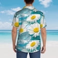 thumbnail image 6 of Daiia Daisy Flowers Hawaiian Shirt for Men Gentle Cotton Regular Short Sleeve Casual-3X-Large, 6 of 9