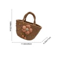 thumbnail image 3 of Btomtd Women's Casual Woven Handbag, Uncomplicated Style Storage Bag, Spring Purse Suitable for Daily Commuting, Gift for Her, 11" x 9.8" x 4.3" (Brown), 3 of 6