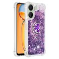 thumbnail image 2 of Funda para Xiaomi Redmi 13C 4G con Brillo Líquido Flotante, Purpurina, Parachoques y Anillo Giratorio Soporte, 2 of 5
