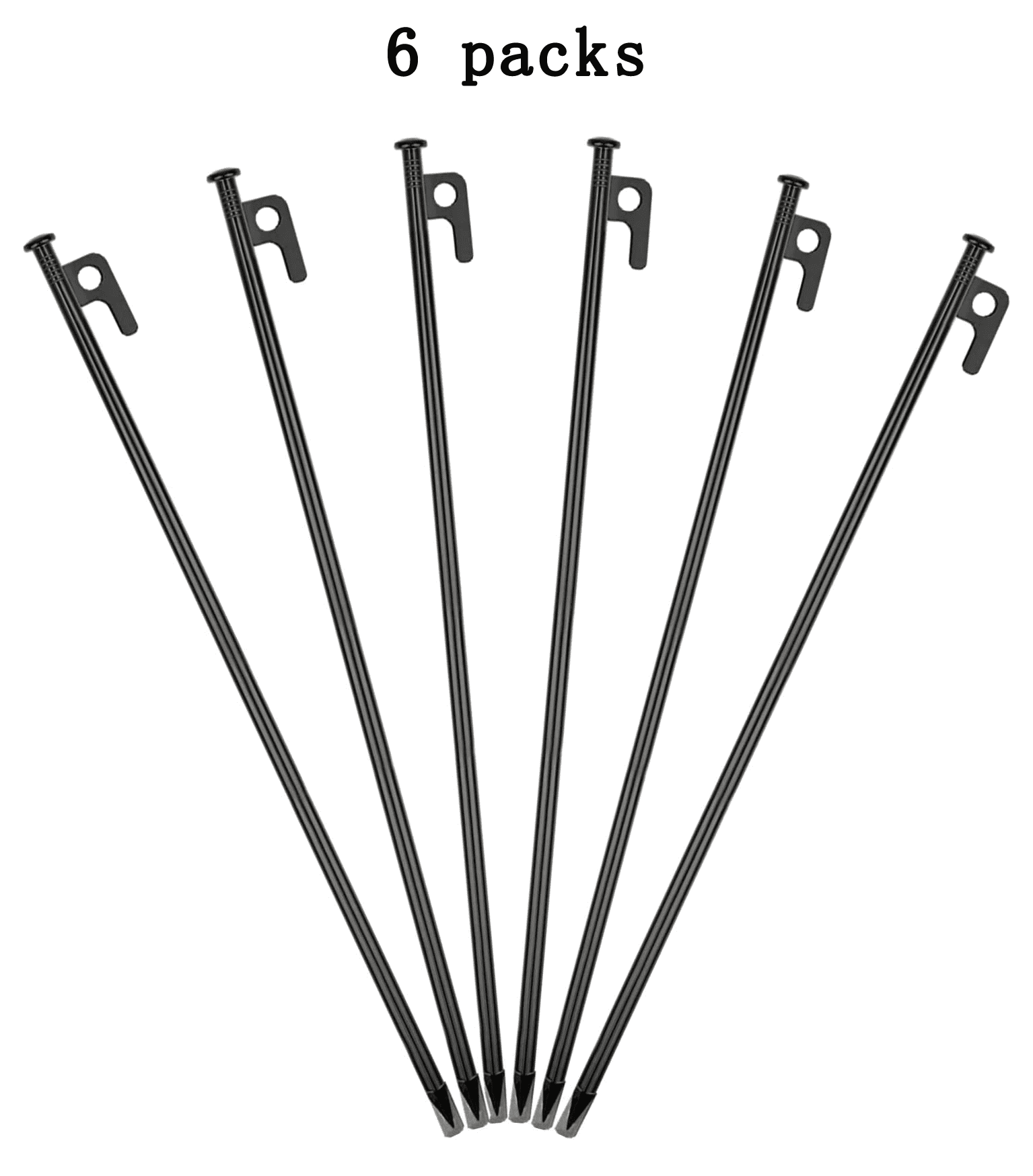 6 Packs Forged Steel Universal 16 Extra Long Tent Stakes For Camping