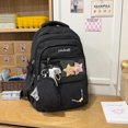 thumbnail image 4 of Foral School Backpack, Multi-layer Backpack with Star Pendant&Mini Pendant Bag, Lightweight Loptop Backpack for Middle School College, Black, 4 of 6