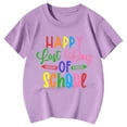 thumbnail image 4 of NINGMENG Hauts et T-Shirts pour Filles, Été, Rentrée Scolaire, Imprimé Lettre, Col Rond, Manches Courtes, T-Shirts Décontractés Amples, Usage Quotidien, Violet, 6-7 Ans, 4 of 4