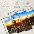 thumbnail image 6 of Elephant Stock Sonoran Desert Sunset Landscape Wall Art - Horizontal Multi Panel Canvas - Living Room Wall Decor - Nature Multi Panel - Beige And Orange Decor - 84" x 54", 6 of 8