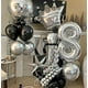 thumbnail image 4 of Globos AIOZX negros y plateados metalizados, 50 unidades, 30 cm, 4 of 8