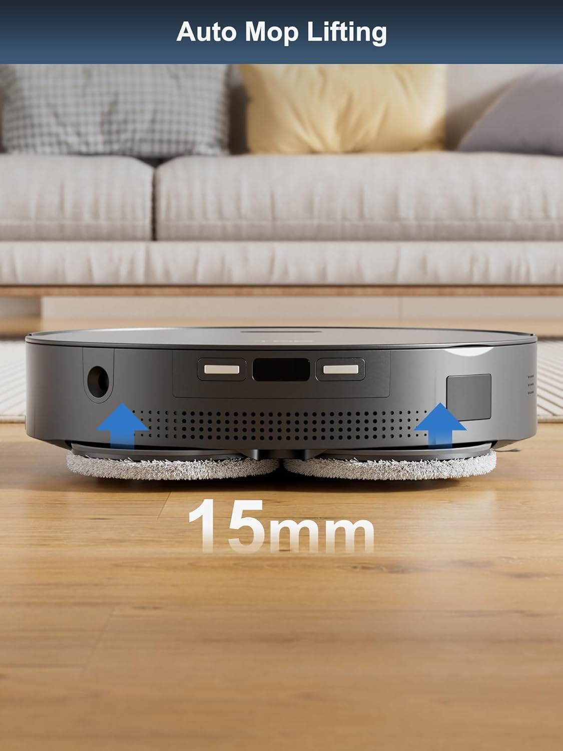 TAB Fairy10 Robot Vacuum and Mop Combo with 6000 Pa Suction, Hidden LiDAR Navigation, Self Drying, Auto Empty & Refill, 15mm Auto Lift Dual Mops, Auto Mop Washing, Obstacle Avoidance, Self Cleaning