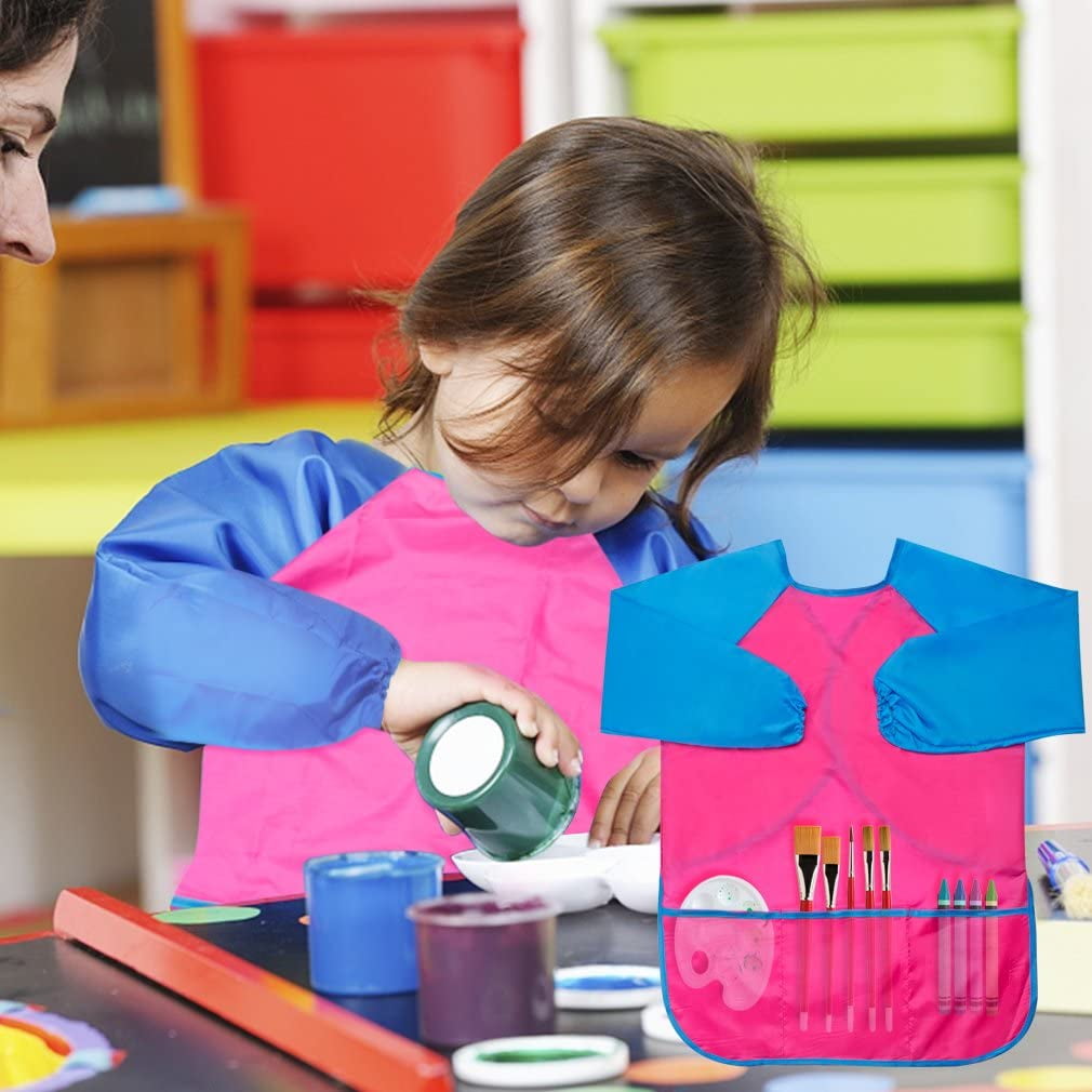 Xigua Kinder-Malschürze – Wasserdicht, Langärmlig, Für Kinder 2–6 Jahre (Größen S/M)