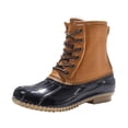 thumbnail image 2 of AUDeals Women's Duck Boots, Lace Up Waterproof Snow Shoes with Two Tone Style and Mid Calf Winter Comfort, 2 of 9