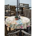 thumbnail image 2 of Outdoor Tablecloths with Umbrella Hole & Zipper, Colorful Floral Round Tablecloth 54 Inch, Farmhouse Vintage Dragonfly Butterfly Flower Waterproof Table Cloth, Patio/Pool/Picnic Table Covers, 2 of 8