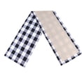 thumbnail image 1 of Bewildely Camino de de Navidad Patrón de tela escocesa Manteles de tela Accesorios de cubiertos de 2 capas Mantel individual Comedor Casa de Kits de decoración para fiestas Gris blanco Bewildely HA070533-02, 1 of 6
