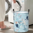 thumbnail image 2 of DouZhe Waterproof Collapsible Large Laundry Baskets, Kimono Crane Flowers Prints Circular Hamper with Handles, 2 of 6