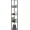 5 Tier+LED, variant on 5 Tier Corner Shelf, Tall Corner Bookshelf Plant Rack, Wall Shelves Tower Storage Organizer with Metal Frame & Wooden Shelves, Narrow Display Book Shelf Rack for Bedroom, Living Room, Office