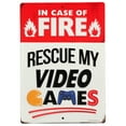 thumbnail image 1 of In Case Of Fire Rescue Embossed Metal Sign, 1 of 3