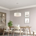 thumbnail image 2 of Livex Lighting Blossom 3-Light Modern Metal Drum Pendant in Brushed Nickel, 2 of 16