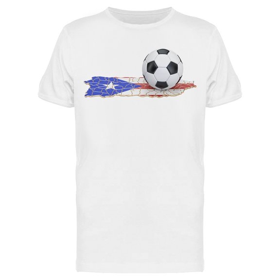 Football Ball Map Of Puerto Rico Tee Men's -Image by Shutterstock