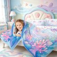 thumbnail image 4 of Manfei Colorful Axolotl 7-Piece Twin Bedding,Pastel Ocean Animal Bedding Comforter Set,Colorful Stars Reversible, 4 of 7