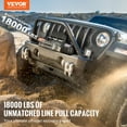 thumbnail image 2 of VEVOR Electric Winch Truck 18,000 lb Steel Cable IP65 Waterproof Remote Control, 2 of 9
