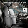 thumbnail image 2 of AOMSAZTO Fit Ford Ranger 2007-2024 Car seat Cover 5-seat Faux Leather Full Set Compatible Airbag (Black&Red), 2 of 7