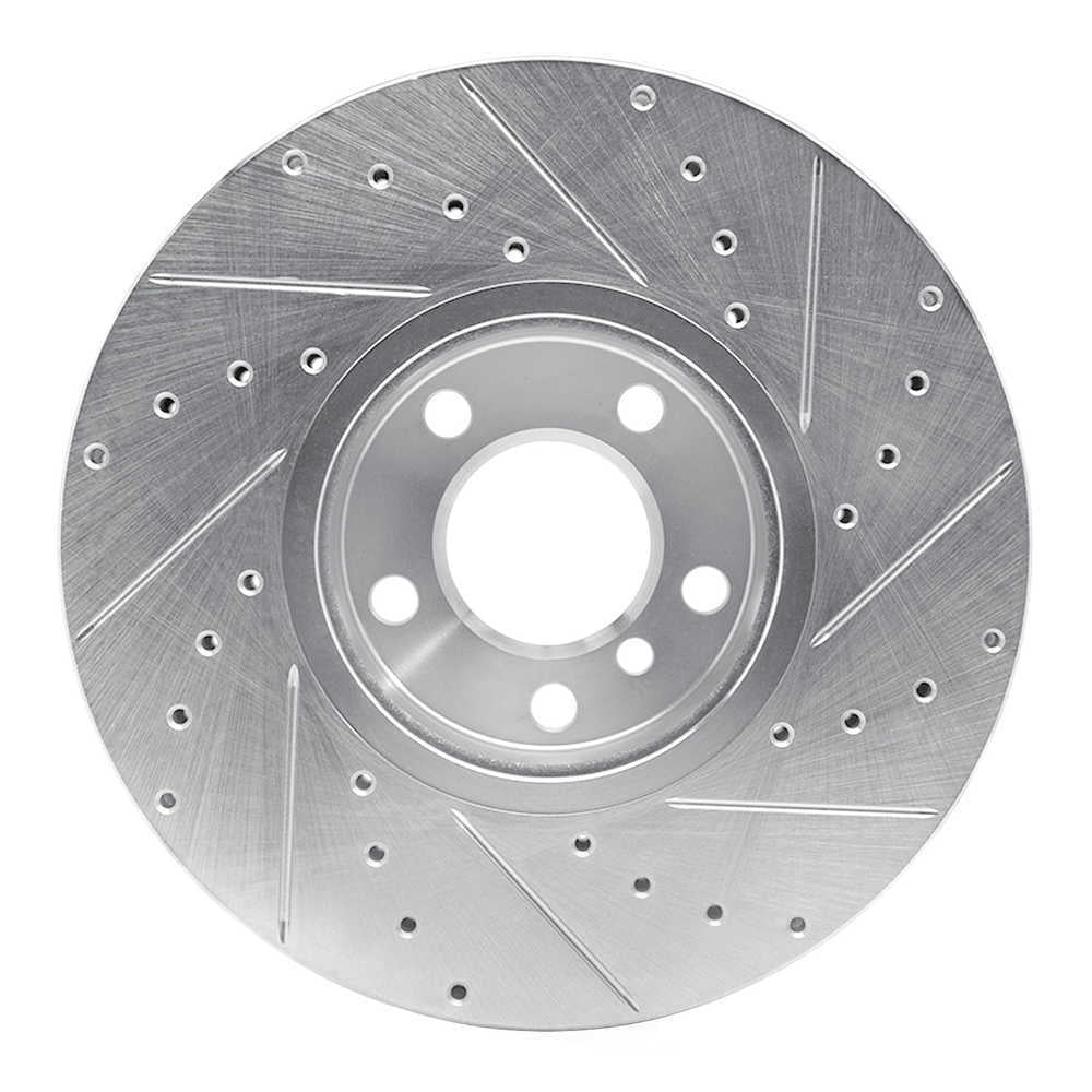 Dynamic Friction Company 631-31144L DFC Brake Rotor - Drilled And Slotted - Silver