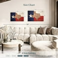 thumbnail image 4 of Elephant Stock State Map Over Texas Flag Wall Art - Horizontal Canvas Wall Art - Living Room Wall Decor - Flags Canvas - Beige And Blue Decor - 36" x 24", 4 of 8