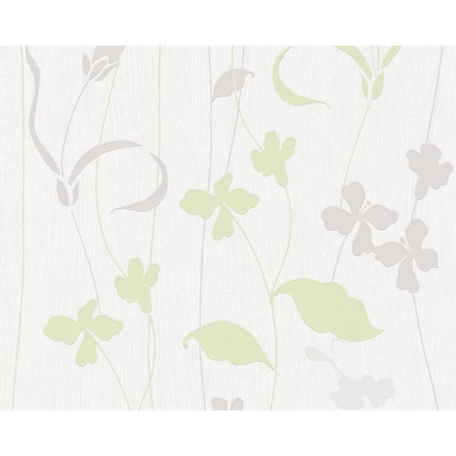 Best of Vlies , Motifs Floraux Papier Peint Moderne Classique à Rayures Blanches Rouleau