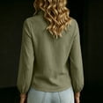 thumbnail image 3 of cocolona Ruffle V Neck Blouses for Women Long Sleeve Solid Color Shirts Fall Trendy Casual Vacation Outfits Tops, 3 of 5