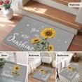 thumbnail image 5 of Sunflowers Entryway Rug 2'x3'&nbsp; Non Slip Front Door Mats, Spring Summer Bees Yellow Floral Grey Entrance Rugs Indoor Outdoor Carpet, Washable Floor Mats Small Area Rug for Bedroom Kitchen, 5 of 8