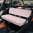 thumbnail image 2 of FKELYI Pink Art Boho Flower Print Mule Bench Seat Cover 2 Pcs Set Dustproof UTV Seat Cover Compatible with Kawasaki Mule 600/610 Anti-Scratch Seats Protector Decor, 2 of 7