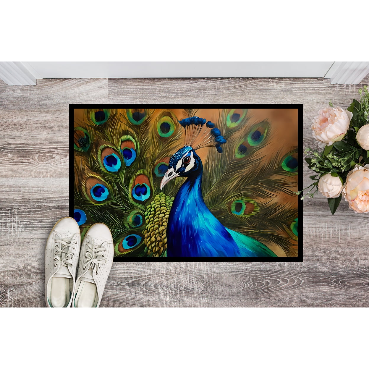 Carolines Treasures DAC3255MAT 18 x 27 in. Unisex Peacock Doormat