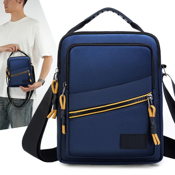 Crossbody Bag Men’s Chest Bag,Waterproof Multifunctional Sports & Outdoor Shoulder Bag with Adjustable Strap,Lightweight Daily Travel Work or Hiking Bag for Phones Wallets & Small Items 190-Blue