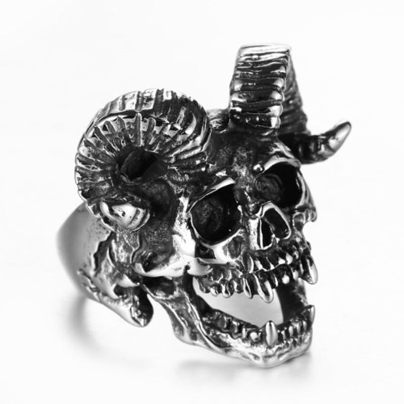 Best Father Day Skull Gift Vintage Black Flower Skull Band Rings for Men Antique Gothic Jewellery Best Father Day Skull Gift Vintage Black Flower Skull Band Rings for Men Antique Gothic Jewellery