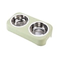 thumbnail image 2 of Cuenco Doble para perros Salvador acero inoxidable grande verde Comedero para gatos, 2 of 10