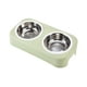 thumbnail image 2 of Comederos para perros Comederos dobles Comedero elevado para gatos para cachorros pequeños verde grande, 2 of 9