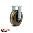 thumbnail image 2 of 6 Inch High Temp Phenolic Wheel Rigid Caster with Roller Bearing Service Caster, 2 of 2