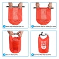 thumbnail image 5 of Uxcell Floating Waterproof Dry Bag, 2L Float Dry Bag Roll with Clear Window, Red, 5 of 6