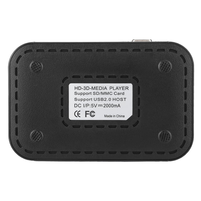 Reproductor de Disco Duro, Soporte de 1080p Mini Reproductor, HD Con Control remoto para TV LCD de Automóvil