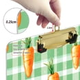 thumbnail image 4 of Plastic Clipboard Acrylic Hanging Clip Board with silver Low Profile Office School Supplies 12.5x9 Green Checkered with Carrots, 4 of 9
