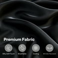 thumbnail image 3 of TURKIO Satin Sheets Queen Silk Sheets Black Bed Sheet Set,4 Pieces 1800 Microfiber 2 Pillowcase 20"x30", 3 of 7