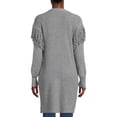 thumbnail image 3 of Time and Tru Women's Stitch Fringe Cardigan, 3 of 5
