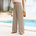 thumbnail image 4 of Women's Wide Leg Pants Casual High Waisted Slacks Straight Pants Palazzo Trousers with Pockets, 4 of 4
