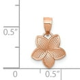 thumbnail image 4 of 14K Rose Gold Plated Polished Mini Plumeria Pendant, 4 of 7