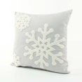 thumbnail image 4 of serony Crewel Snowflake Patterns Cotton Breathable Soft Pillowcase Christmas Decorative Pillow Cover, 4 of 9