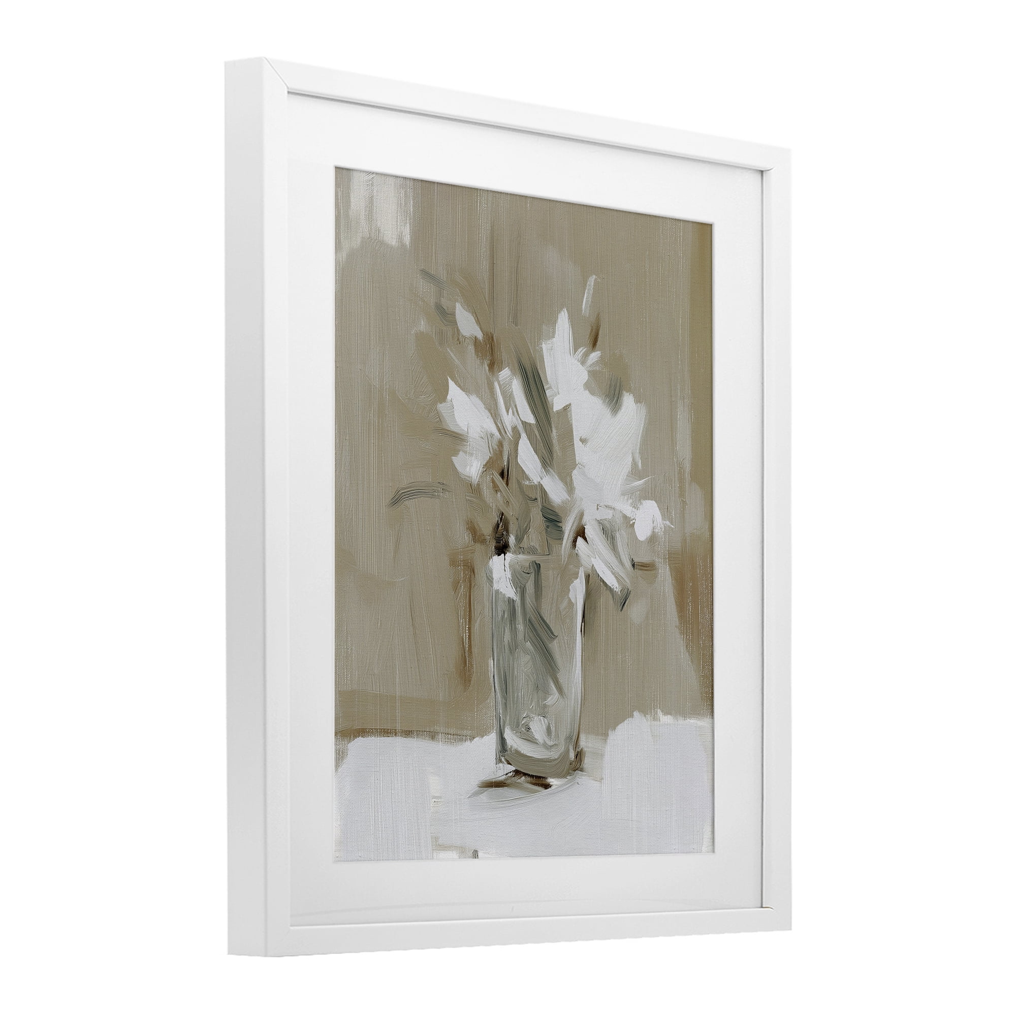 Stupell Industries Pure Forms Still Life White Framed Print Under Glass, design by Svetlana Aleynikova