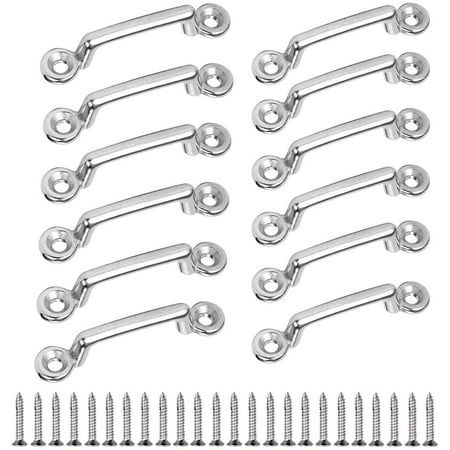 

Abimars Bimini Boat Top Pad Eye 316 Stainless Steel Eye Straps Tie Down Anchor Points for Kayak Canoe Rigging