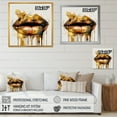 thumbnail image 4 of Designart "Gold Lips Of Luxury I" Fashion Wall Art Print, 4 of 5